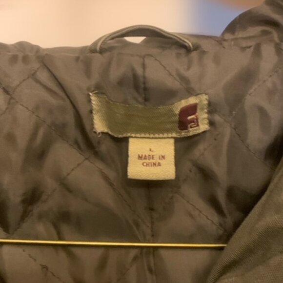 Women’s 12-14 Large Green Buttoned-Up Hooded Linen Coat - Picture 7 of 11